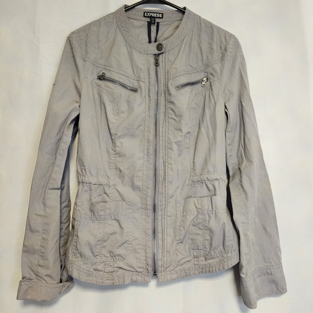 Express Women's Gray Jacket Medium